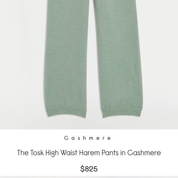 Suzi kondi cashmere high waist cuffed tosk harem pants M - Picture 2 of 2